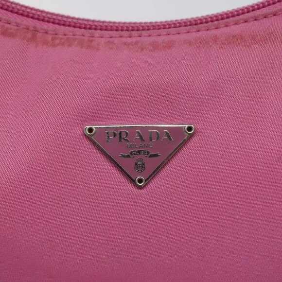 PRADA Accessory Pouch Nylon Pink Silver Auth EC255 - Picture 11 of 16